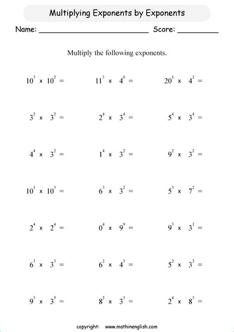 Reduce 2 2 56 1 yy y 3. . Multiplying and dividing exponents with same base worksheet pdf